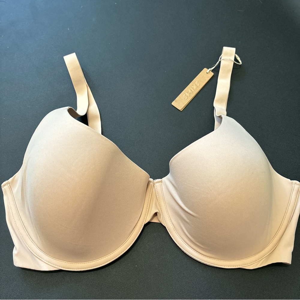 SKIMS- Fits Everyone Scoop Plunge Bra - Sz 40DDD - Tan/Mica